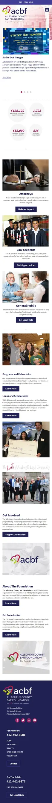 ACBF mobile screenshot