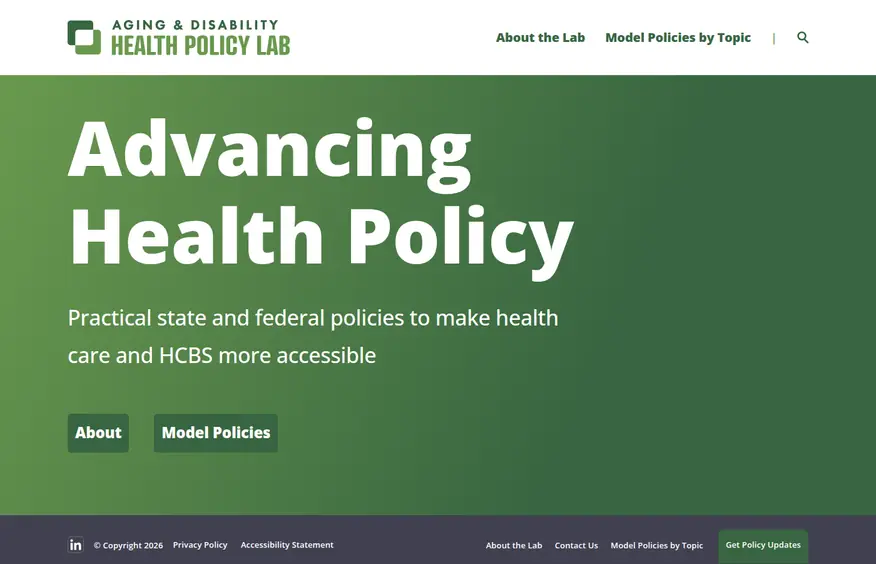 Aging & Disability Health Policy Lab desktop screenshot