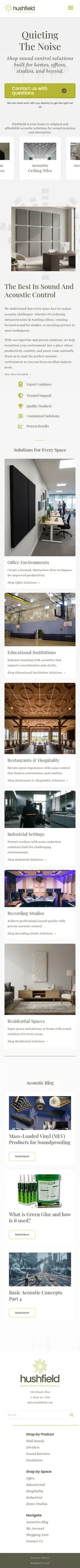 Hushfield mobile screenshot