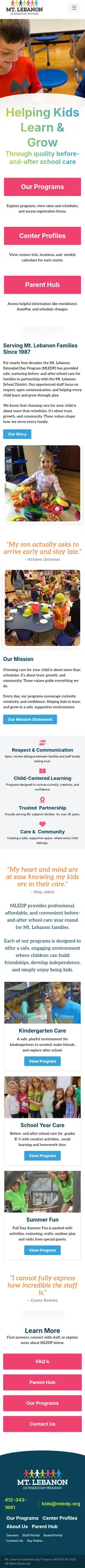 Mt. Lebanon Extended Day Program mobile screenshot