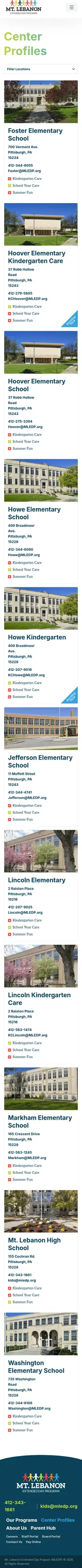 Mt. Lebanon Extended Day Program mobile screenshot