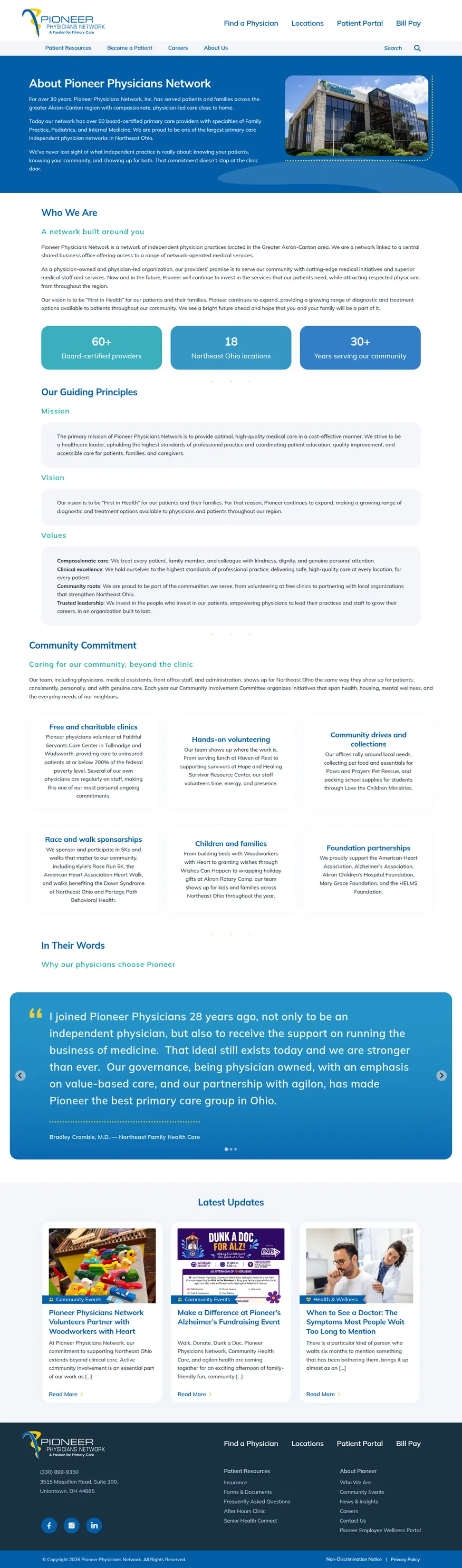 Pioneer Physicians Network desktop screenshot
