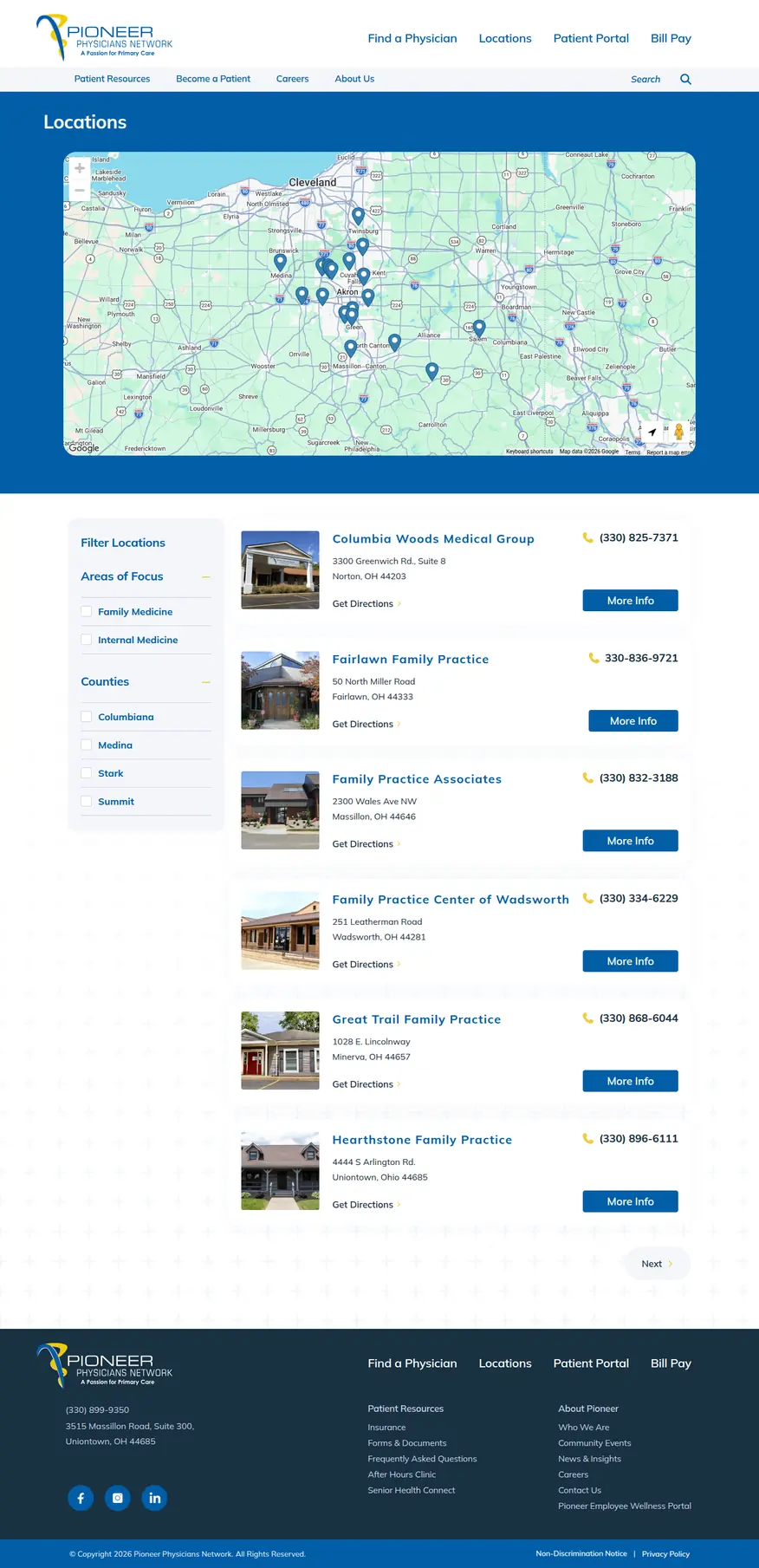 Pioneer Physicians Network desktop screenshot