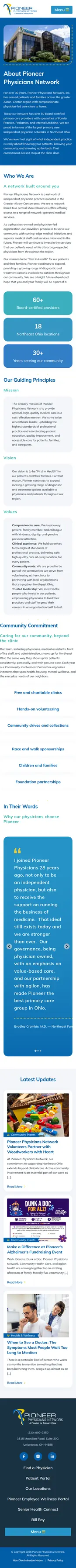 Pioneer Physicians Network mobile screenshot