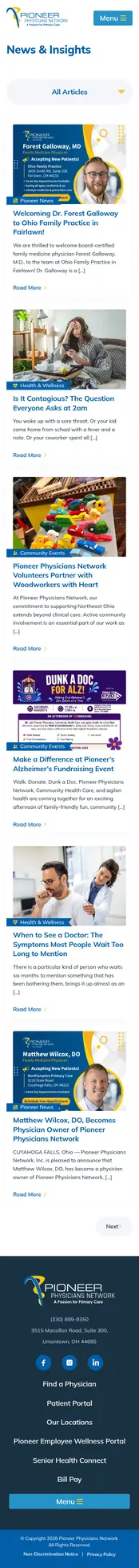 Pioneer Physicians Network mobile screenshot