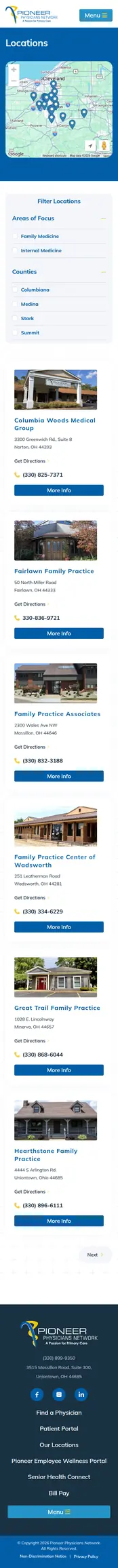 Pioneer Physicians Network mobile screenshot